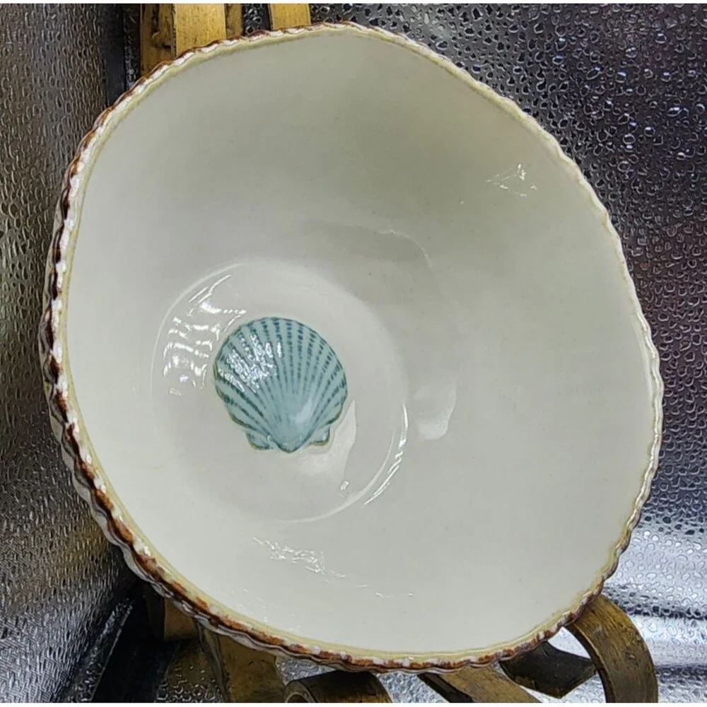 Cracker Barrel  Sea Shell Coastal/Nautical Soup/Cereal/Salad Bowls (2) 